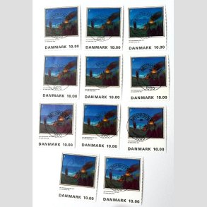 FRIM�RKER DANMARK | 1995 - AFA 1099 - Maleriserie 8. - 10,00 Kr. x 11 stk. - Lux Stemplet