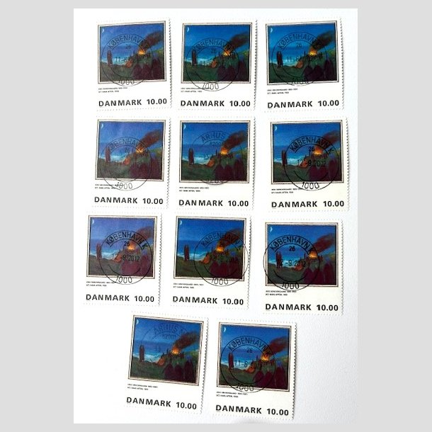 FRIM�RKER DANMARK | 1995 - AFA 1099 - Maleriserie 8. - 10,00 Kr. x 11 stk. - Lux Stemplet