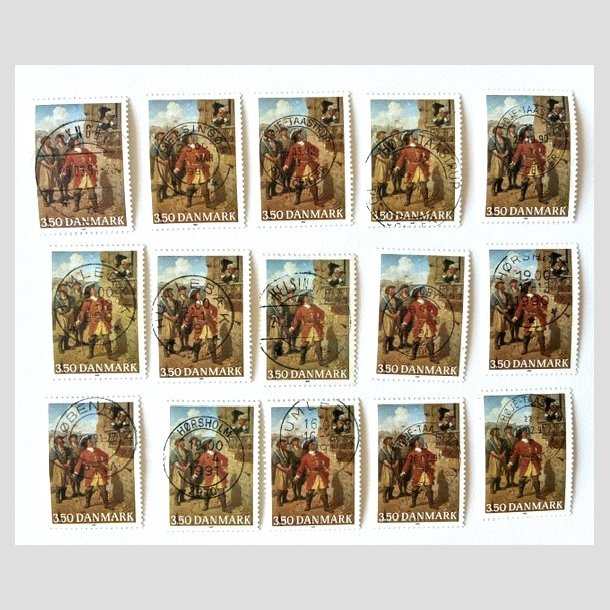 FRIM�RKER DANMARK | 1990 - AFA 978 - Tordenskiold 300 �ret - 3,50 Kr. x 15 stk. - Lux/Pragt Stemplet