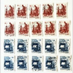 FRIM�RKER DANMARK | 1986 - AFA 870+871 - Europam�rker - 10 x s�t - Lux/Pragt Stemplet