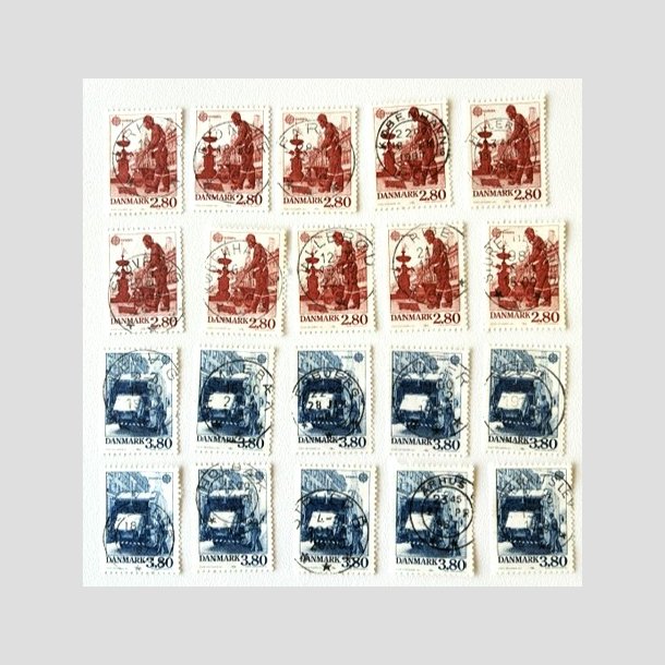 FRIM�RKER DANMARK | 1986 - AFA 870+871 - Europam�rker - 10 x s�t - Lux/Pragt Stemplet