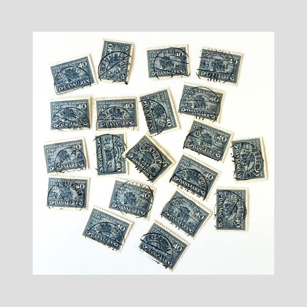 FRIM�RKER DANMARK | 1941 - AFA 272 - Vitus Bering 40 �re bl� x 20 stk. - Pragt/Lux Stemplet