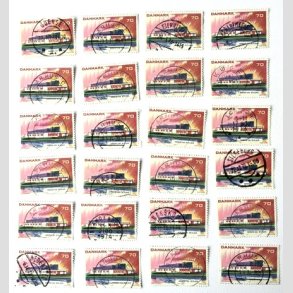 FRIM�RKER DANMARK | 1973 - AFA 547 - Nordens hus. - 70 �re flerfarvet x 24 stk. - Lux/Pragt Stemplet