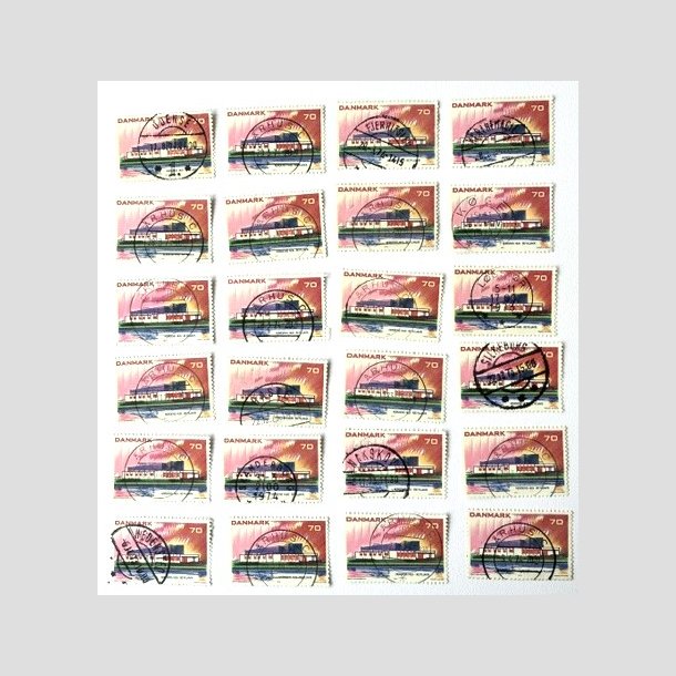 FRIM�RKER DANMARK | 1973 - AFA 547 - Nordens hus. - 70 �re flerfarvet x 24 stk. - Lux/Pragt Stemplet
