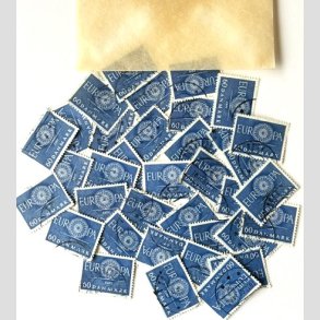 FRIM�RKER DANMARK | 1960 - AFA 389 - CEPT - 60 �re bl� x 35 stk. - P�nt Stemplet