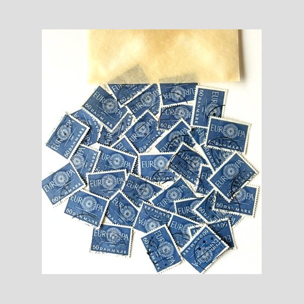 FRIM�RKER DANMARK | 1960 - AFA 389 - CEPT - 60 �re bl� x 35 stk. - P�nt Stemplet