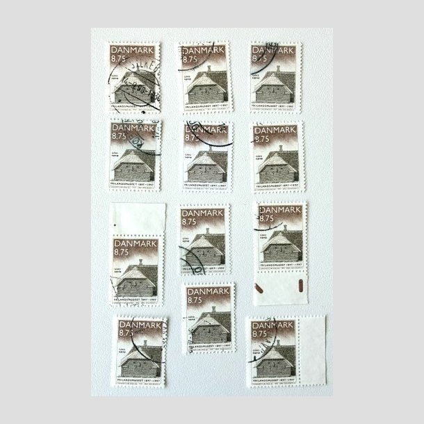 FRIM�RKER DANMARK | 1997 - AFA 1142 - Frilandsmuseet 100 �r - 8,75 Kr. x 12 stk. - Stemplet