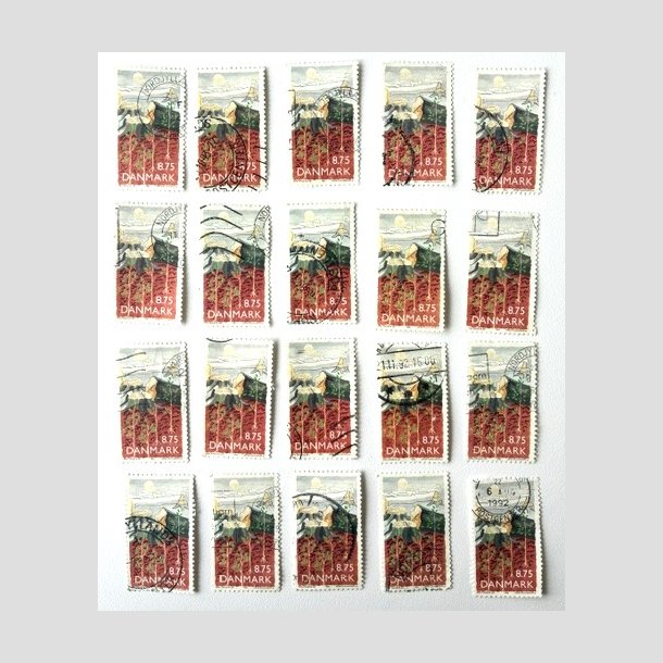 FRIM�RKER DANMARK | 1992 - AFA 1022 - Natur, Milj� og udvikling - 8,75 Kr. x 20 stk. - Stemplet