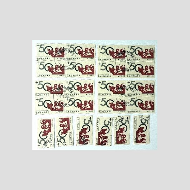 FRIM�RKER DANMARK | 2006 - AFA 1459 - Dansk flygtningehj�lp - 4,75+0,50 Kr. x 22 stk. - Flot Stemplet (AFA 352,-)