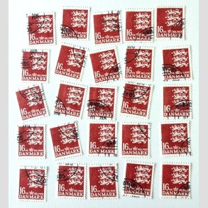 FRIM�RKER DANMARK | 1983 - AFA 777 - Rigsv�ben 16 Kr. matr�d x 25 stk. - Flot hj�rnestemplet
