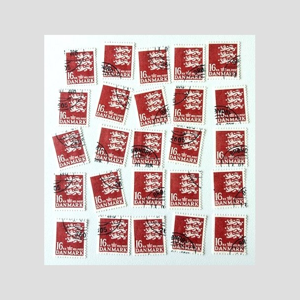 FRIM�RKER DANMARK | 1983 - AFA 777 - Rigsv�ben 16 Kr. matr�d x 25 stk. - Flot hj�rnestemplet
