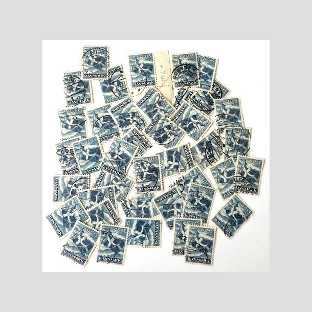 FRIM�RKER DANMARK | 1947 - AFA 301 - Modstandsbev�gelsen - 40 + 5 �re x 45 stk. - P�nt Stemplet (AFA 405,-)
