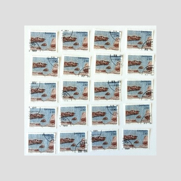 FRIM�RKER DANMARK | 1981 - AFA 734 - Sj�lland og �re - 230 �re x 20 stk. - Flot hj�rnestemplet