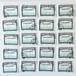 FRIM�RKER DANMARK | 1981 - AFA 740 - Flyvning - 2,30 Kr. x 20 stk. - Flot hj�rnestemplet