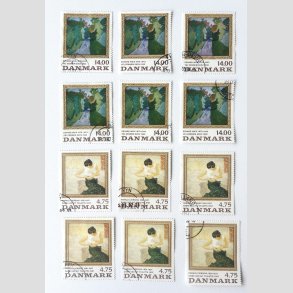 FRIM�RKER DANMARK | 1991 - AFA 1005-06 - Edvard Weie - i s�t x 6 stk. - Stemplet