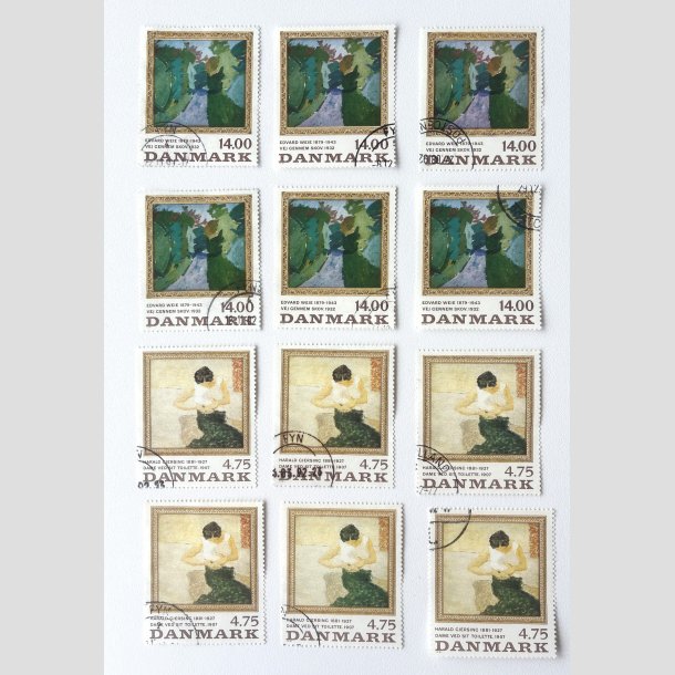 FRIM�RKER DANMARK | 1991 - AFA 1005-06 - Edvard Weie - i s�t x 6 stk. - Stemplet