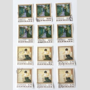 FRIM�RKER DANMARK | 1991 - AFA 1005-06 - Edvard Weie - i s�t x 6 stk. - Stemplet
