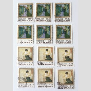 FRIM�RKER DANMARK | 1991 - AFA 1005-06 - Edvard Weie - i s�t x 6 stk. - Stemplet