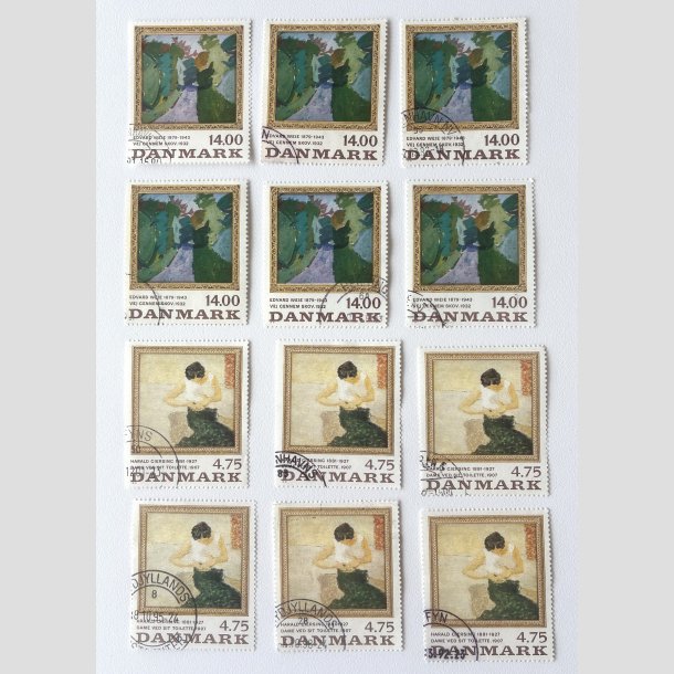 FRIM�RKER DANMARK | 1991 - AFA 1005-06 - Edvard Weie - i s�t x 6 stk. - Stemplet