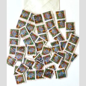 FRIM�RKER DANMARK | 1987 - AFA 881 - Ribe Domkirke - 6,50 Kr. x 55 stk. p�ne m�rker - P�nt Stemplet (AFA 550,-)