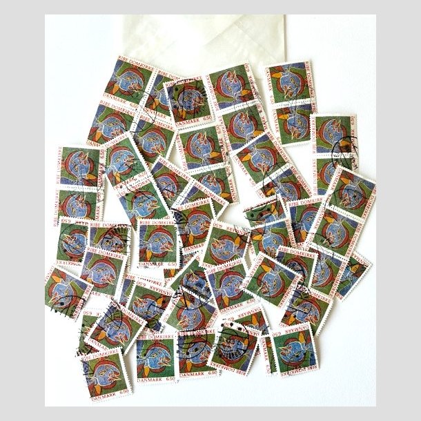 FRIM�RKER DANMARK | 1987 - AFA 881 - Ribe Domkirke - 6,50 Kr. x 55 stk. p�ne m�rker - P�nt Stemplet (AFA 550,-)
