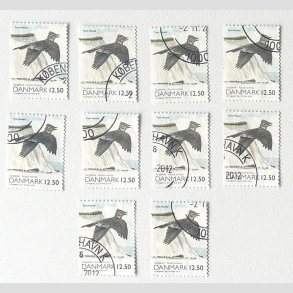 FRIM�RKER DANMARK | 2010 - AFA 1602E - Danmarks natur - 12,50 Kr. x 10 stk. - Flot Stemplet