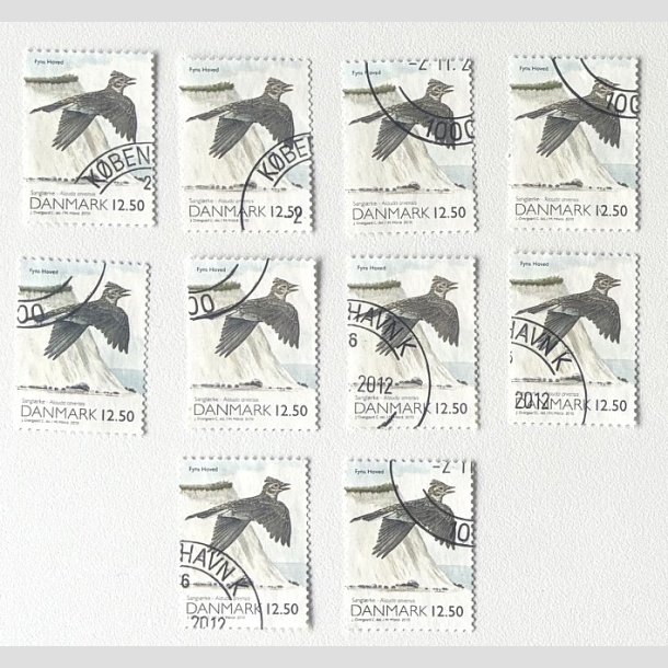 FRIM�RKER DANMARK | 2010 - AFA 1602E - Danmarks natur - 12,50 Kr. x 10 stk. - Flot Stemplet