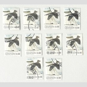 FRIM�RKER DANMARK | 2010 - AFA 1602E - Danmarks natur - 12,50 Kr. x 10 stk. - Flot Stemplet