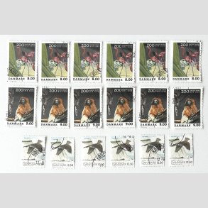 FRIM�RKER DANMARK | 2009-10 AFA 1580,1581,1602E - 3 stk. bedre v�rdier x 6 stk. - Flot Stemplet