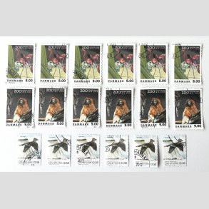FRIM�RKER DANMARK | 2009-10 AFA 1580,1581,1602E - 3 stk. bedre v�rdier x 6 stk. - Flot Stemplet