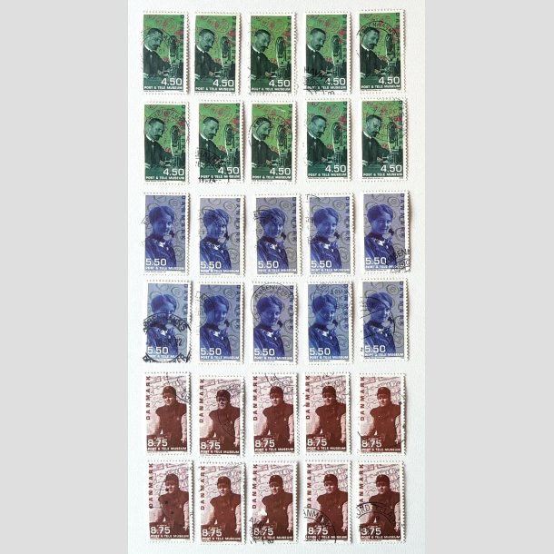 FRIM�RKER DANMARK | 1998 - AFA 1177-79 - Post og Tele Museet - 4,50 - 8,75 Kr. x 10 stk. - Stemplet