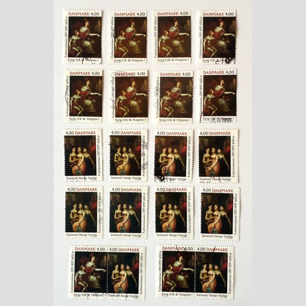 FRIM�RKER DANMARK | 1997 - AFA 1150-51 - Kalmarunionen - i s�t x 10 stk.  - Stemplet