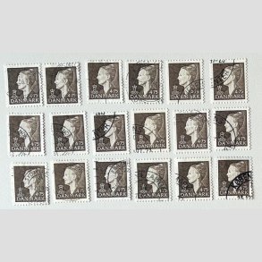 FRIM�RKER DANMARK | 1997 - AFA 1153 - Dronning Margrethe - 4,75 Kr. brun x 18 stk. - P�nt stemplet 