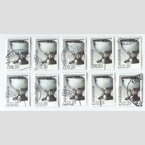 FRIM�RKER DANMARK | 1997 - AFA 1163 - Dansk design - 10 x 12,25 Kr. Georg Jensen s�lvsk�l - Stemplet