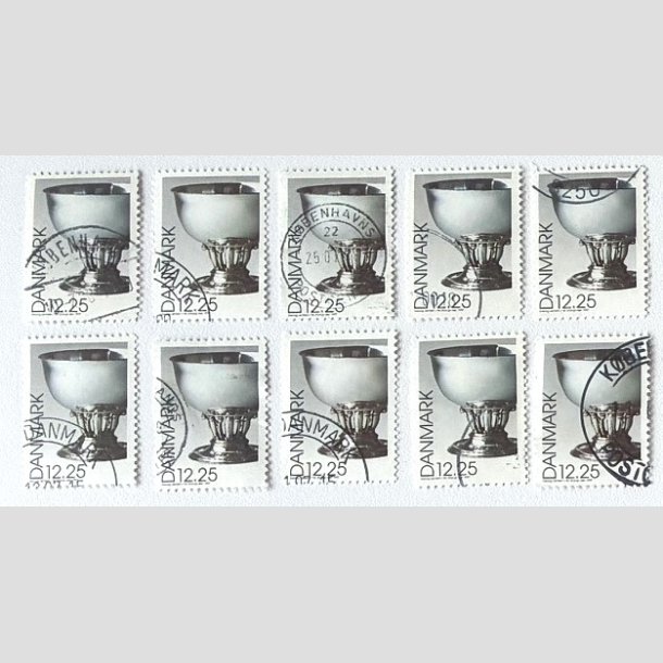 FRIM�RKER DANMARK | 1997 - AFA 1163 - Dansk design - 10 x 12,25 Kr. Georg Jensen s�lvsk�l - Stemplet