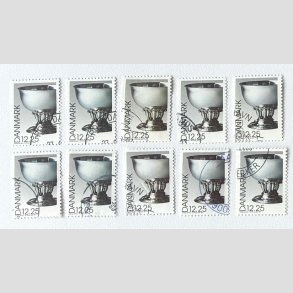 FRIM�RKER DANMARK | 1997 - AFA 1163 - Dansk design - 10 x 12,25 Kr. Georg Jensen s�lvsk�l - Stemplet