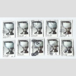 FRIM�RKER DANMARK | 1997 - AFA 1163 - Dansk design - 10 x 12,25 Kr. Georg Jensen s�lvsk�l - Stemplet