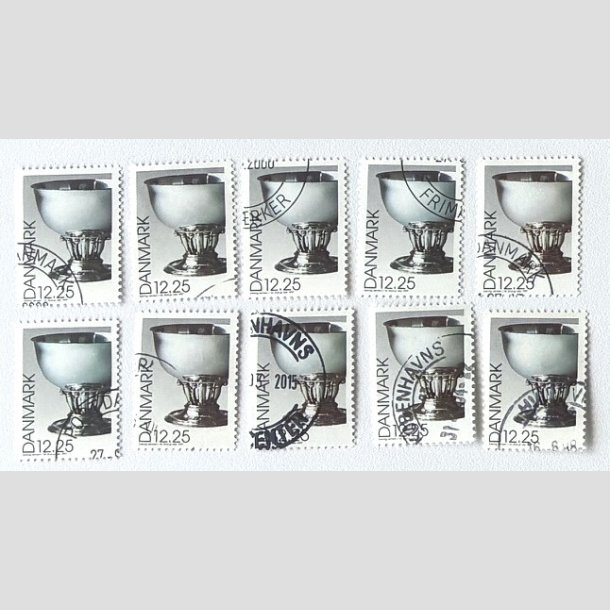 FRIM�RKER DANMARK | 1997 - AFA 1163 - Dansk design - 10 x 12,25 Kr. Georg Jensen s�lvsk�l - Stemplet