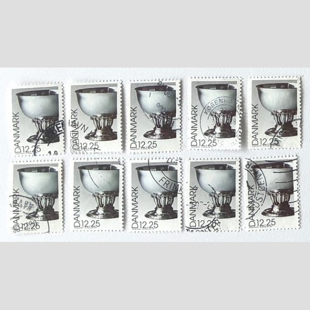 FRIM�RKER DANMARK | 1997 - AFA 1163 - Dansk design - 10 x 12,25 Kr. Georg Jensen s�lvsk�l - Stemplet