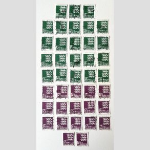 FRIM�RKER DANMARK | 2007 - AFA 1490+91 - Lille Rigsv�ben - 23 x 13,50 kr. + 17 x 17,50 kr. - Stemplet