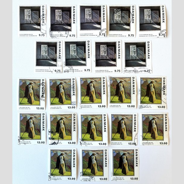 FRIM�RKER DANMARK | 1997 - AFA 1158+59 - 9 x 9,75 kr. + 13 x 13,00 kr. - Stemplet 