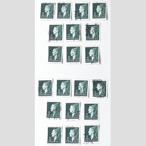 FRIM�RKER DANMARK | 1999 - AFA 1203 - Dronning Margrethe II - 6,75 Kr. gr�n x 20 stk. - Stemplet