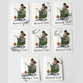 FRIM�RKER DANMARK | 2011 - AFA 1685 - Vintereventyr - 13,00 Kr. flerfarvet x 8 stk. - P�nt hj�rnestemplet