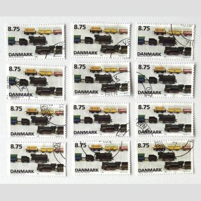 FRIM�RKER DANMARK | 1995 - AFA 1105 - Dansk leget�j - 8,75 Kr. flerfarvet x 12 stk. - P�nt stemplet
