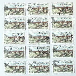 FRIM�RKER DANMARK | 1997 - AFA 1149 - K�benhavn-Roskilde - 8,75 Kr. flerfarvet x 15 stk. - P�nt stemplet