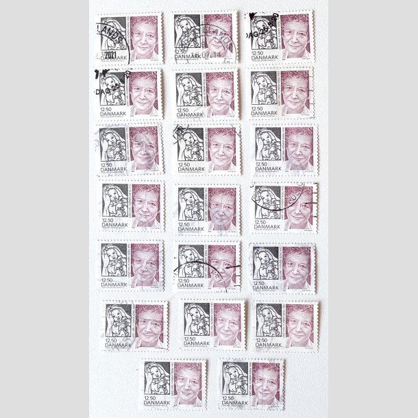 FRIM�RKER DANMARK | 2010 - AFA 1635E - Store danskere 3. - 20 x 12,50 Kr. Dea Trier M�rch - Stemplet