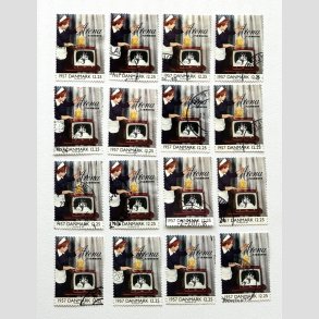 FRIM�RKER DANMARK | 2000 - AFA 1260 - 1900-tallet. Serie 3. - 16 x 12,25 Kr. - Stemplet