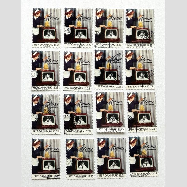 FRIM�RKER DANMARK | 2000 - AFA 1260 - 1900-tallet. Serie 3. - 16 x 12,25 Kr. - Stemplet