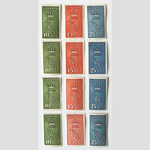 FRIM�RKER DANMARK | 1929 - AFA 178-80 - 4 x Kr�ftfrim�rker i komplet s�t - Ubrugt