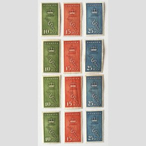 FRIM�RKER DANMARK | 1929 - AFA 178-80 - 4 x Kr�ftfrim�rker i komplet s�t - Ubrugt